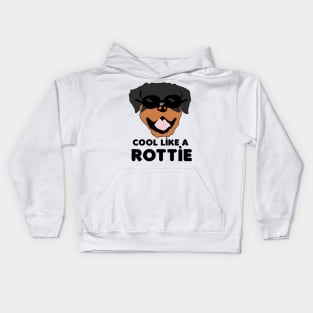 ROTTIE Rottweiler Dog Breed Pattern in Pink Kids Hoodie